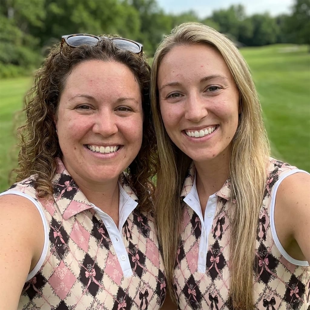 Customer photo review of Argyle Bow Women's Sleeveless Polo
