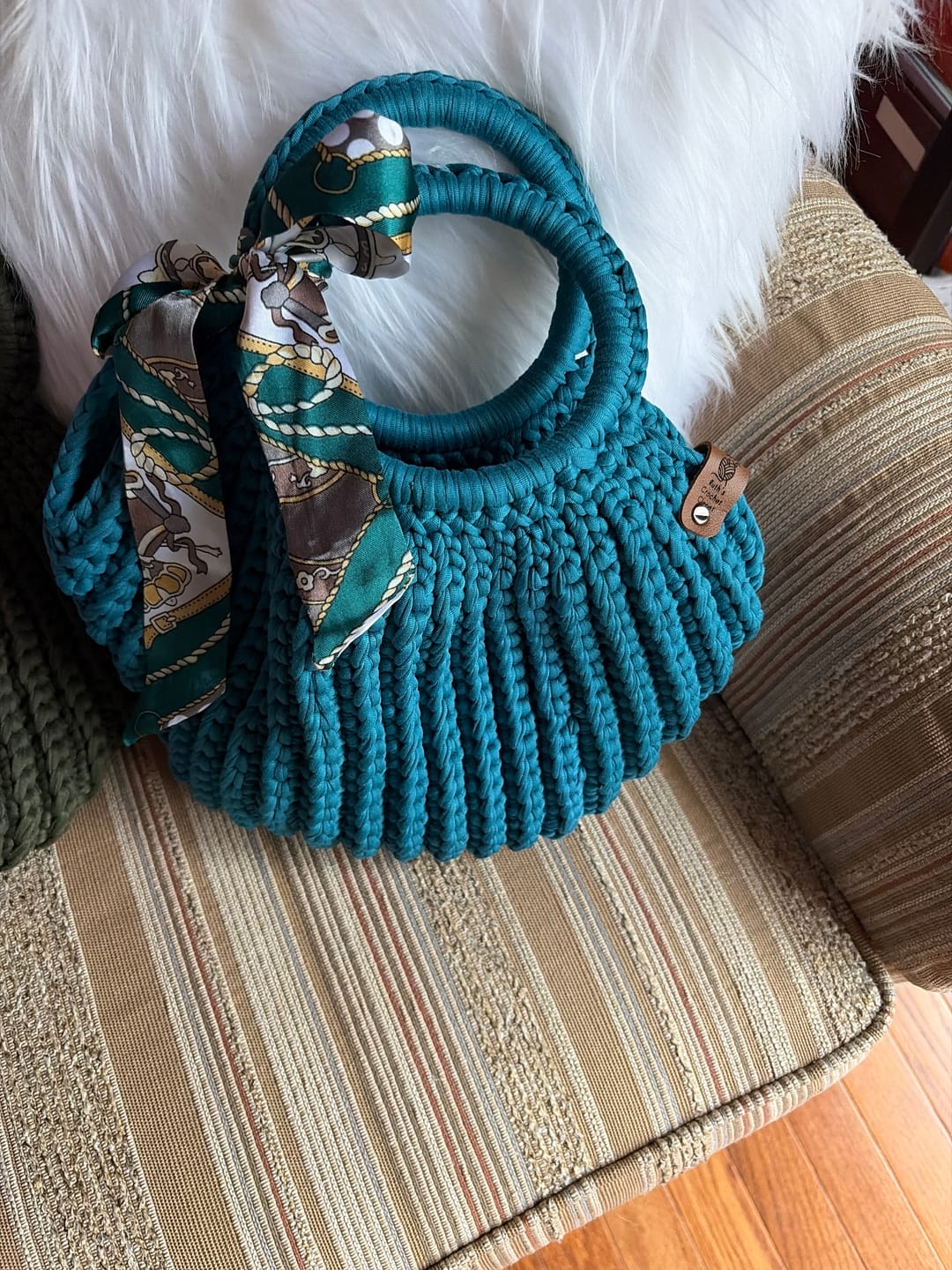 Customer photo review of CrochetPark™ Shell crochet Handbag DIY Kit