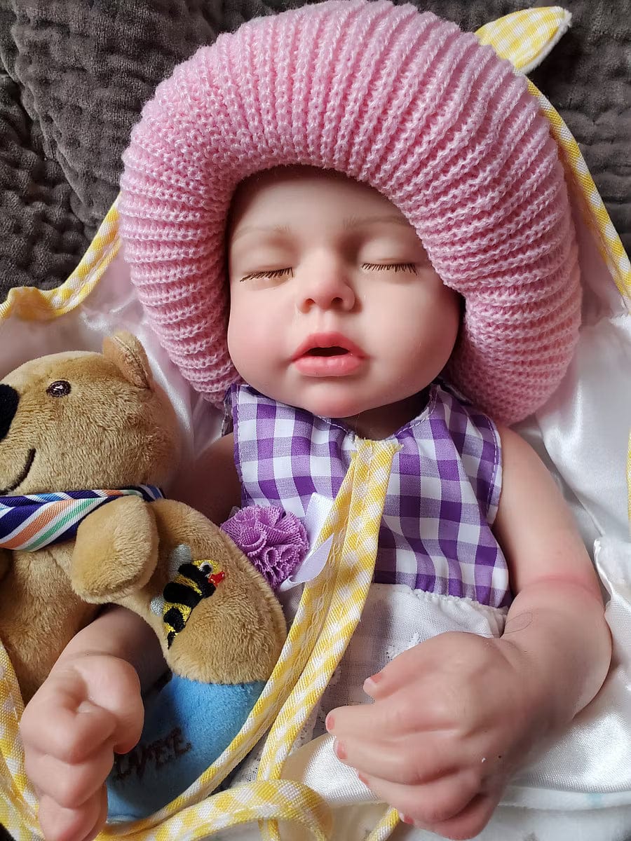 Customer photo review of Lucy — 16″ Realistic Silicone Sleeping Baby Doll