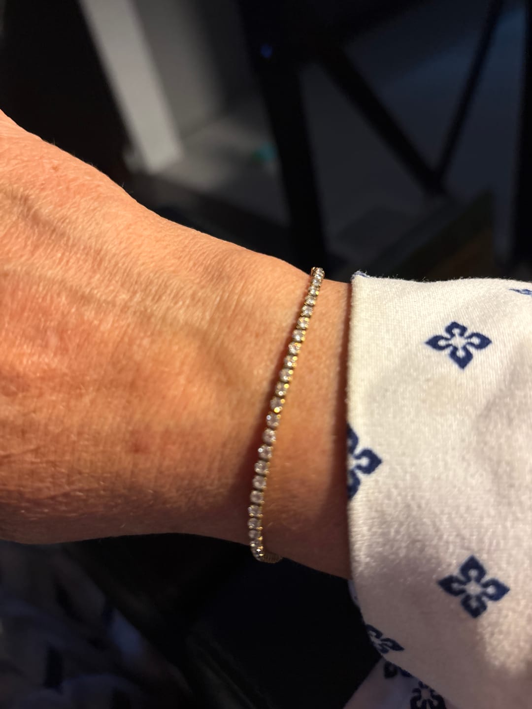 Customer photo review of Minimal Tennis Bracelet