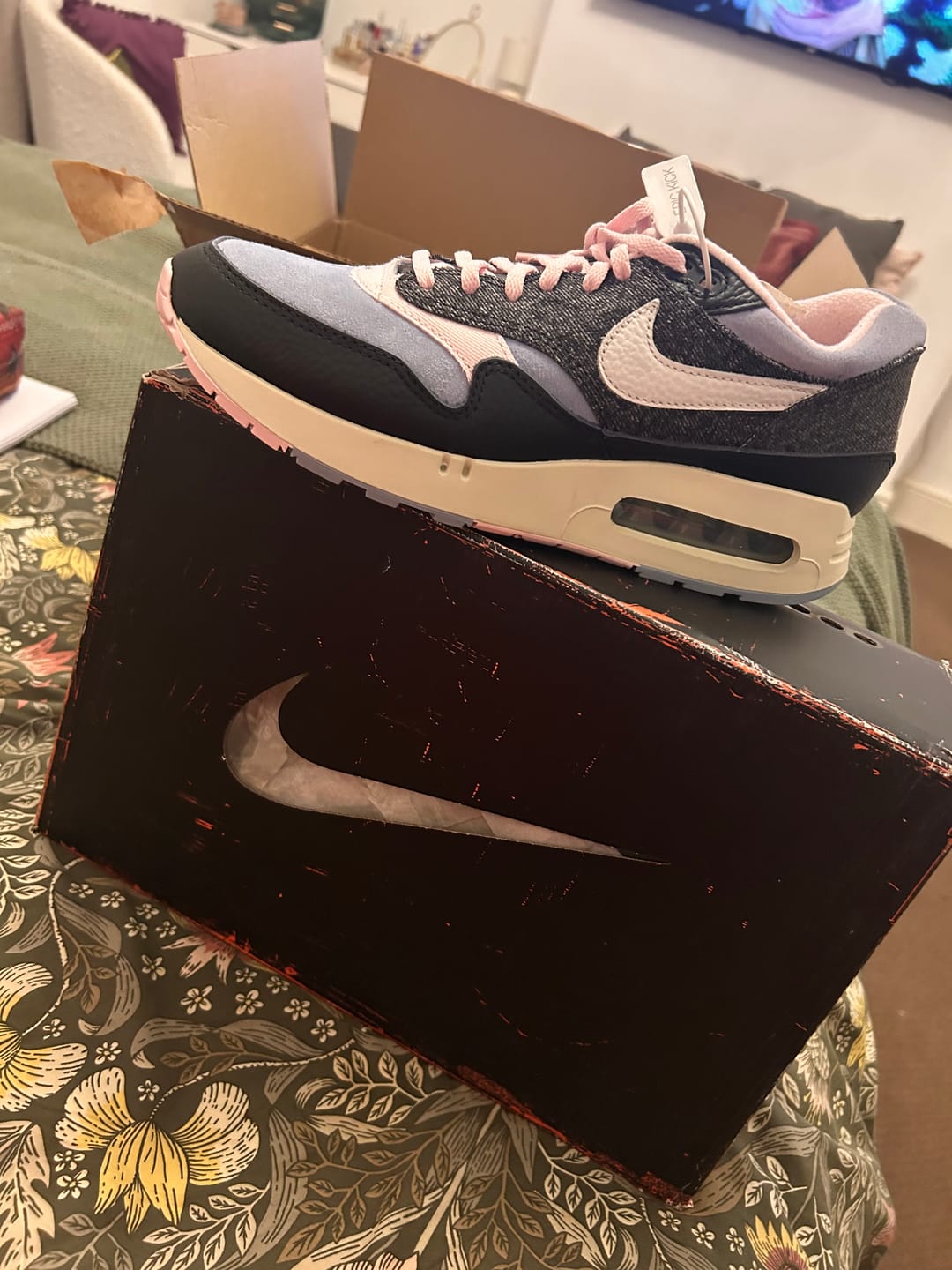 Customer photo review of Nike Air Max 1 '86 'Big Bubble Black Denim'