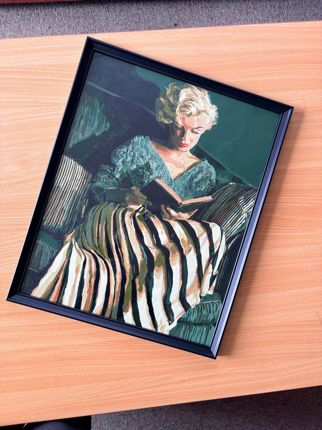 Customer photo review of Reading Marilyn | Paint by Number