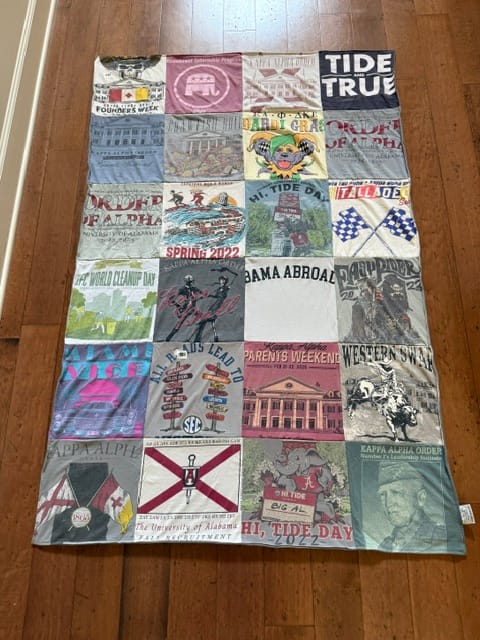 Customer photo review of Project Repat T-Shirt Quilt