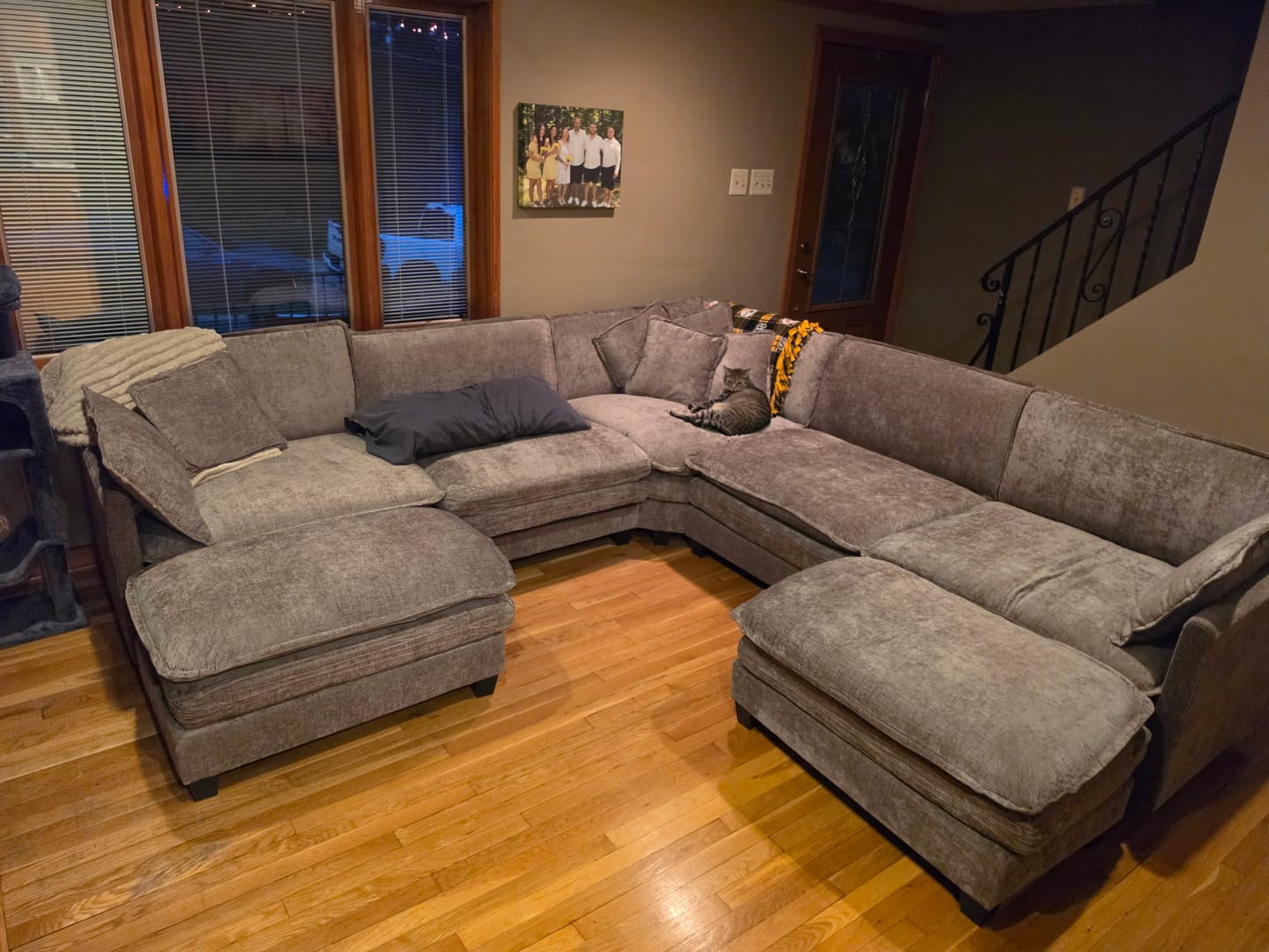 Customer photo review of 149.2 Inch Cloudy Luxury Thickened Cushion Modular Sofa