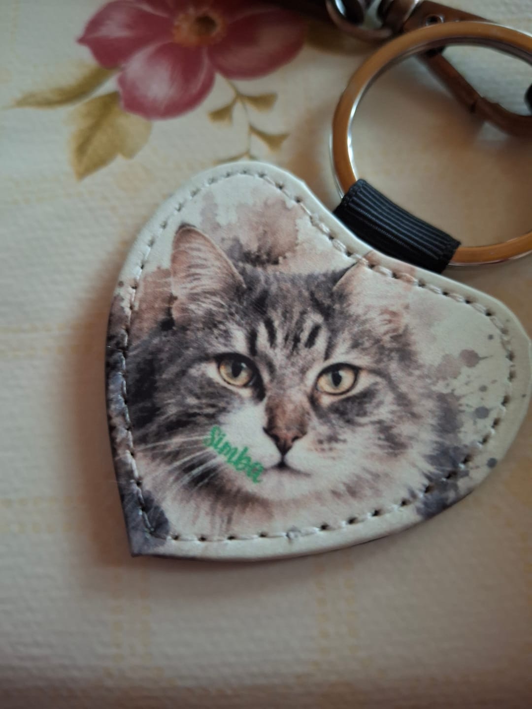 Customer photo review of Personalisierter Schlüsselanhänger - Aquarell Realistisches Porträt