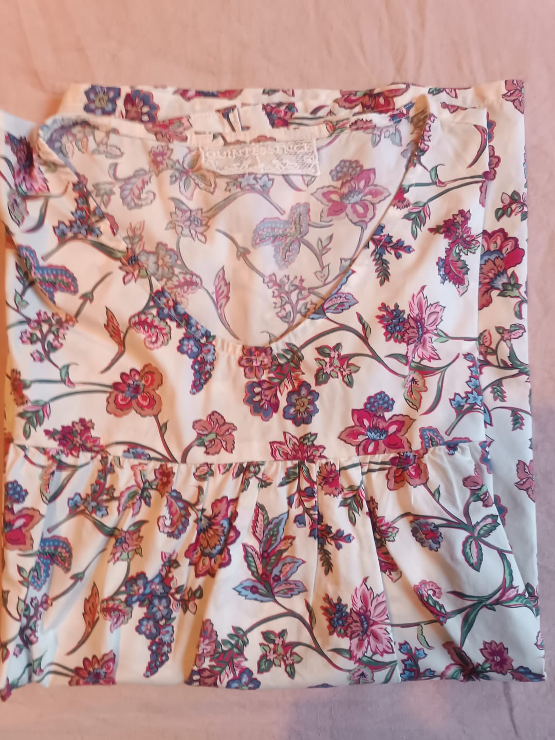 Customer photo review of Blouse Sylvie coton imprimé Ronce Fleurie