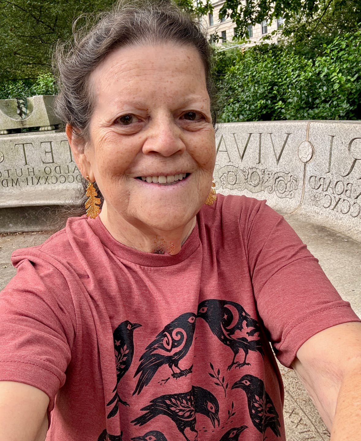 Customer photo review of Folk Art Crows Tee