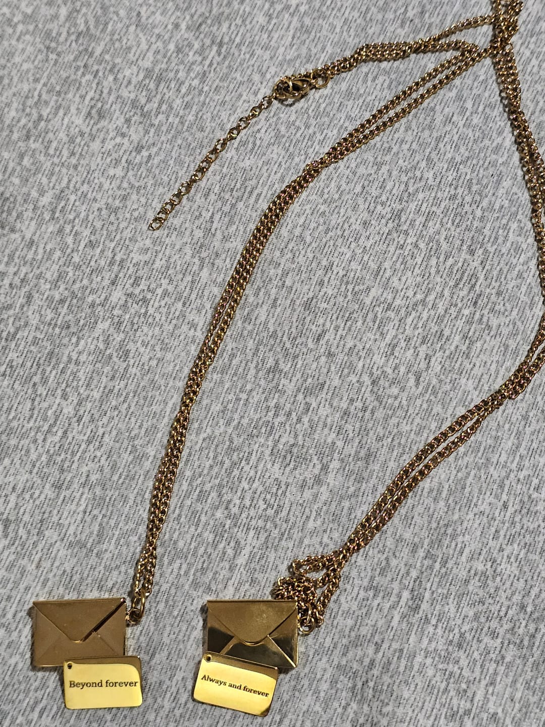 Customer photo review of Personalized Love Letter Necklace