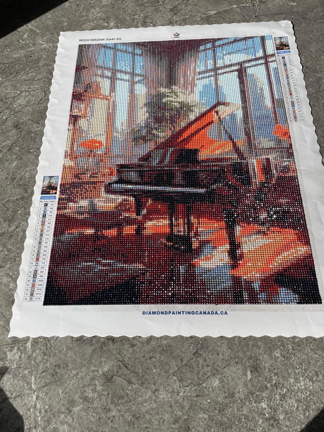 Customer photo review of Piano Panorama (Diamond Painting)