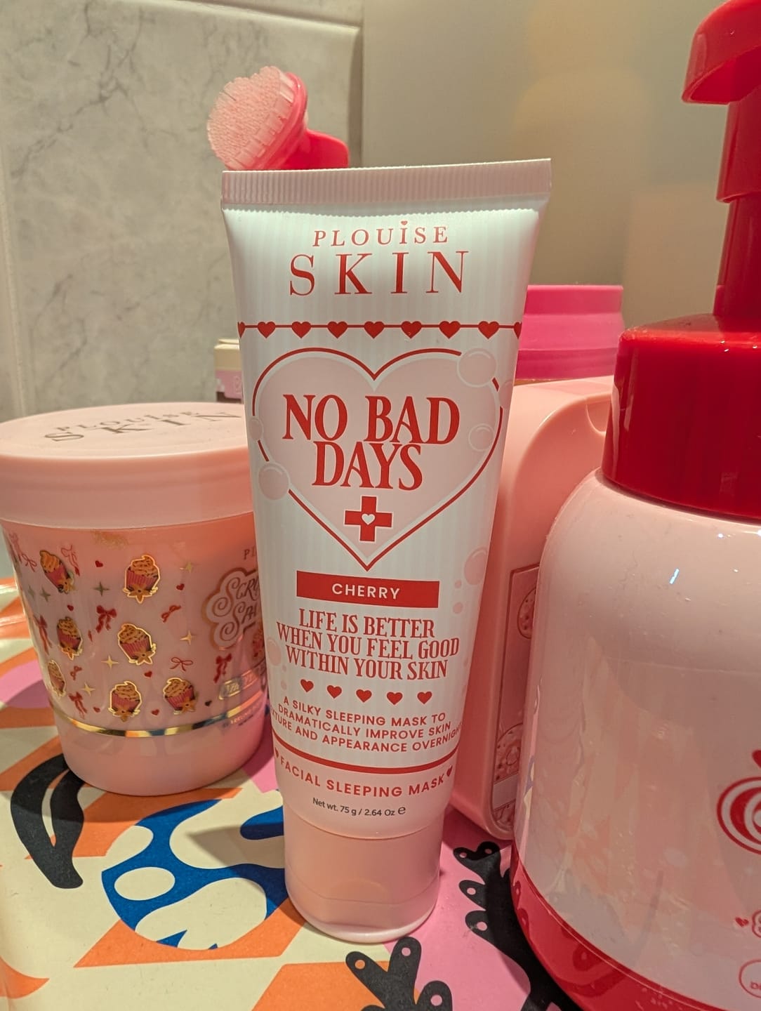 Customer photo review of No Bad Days Overnight Facial Mask