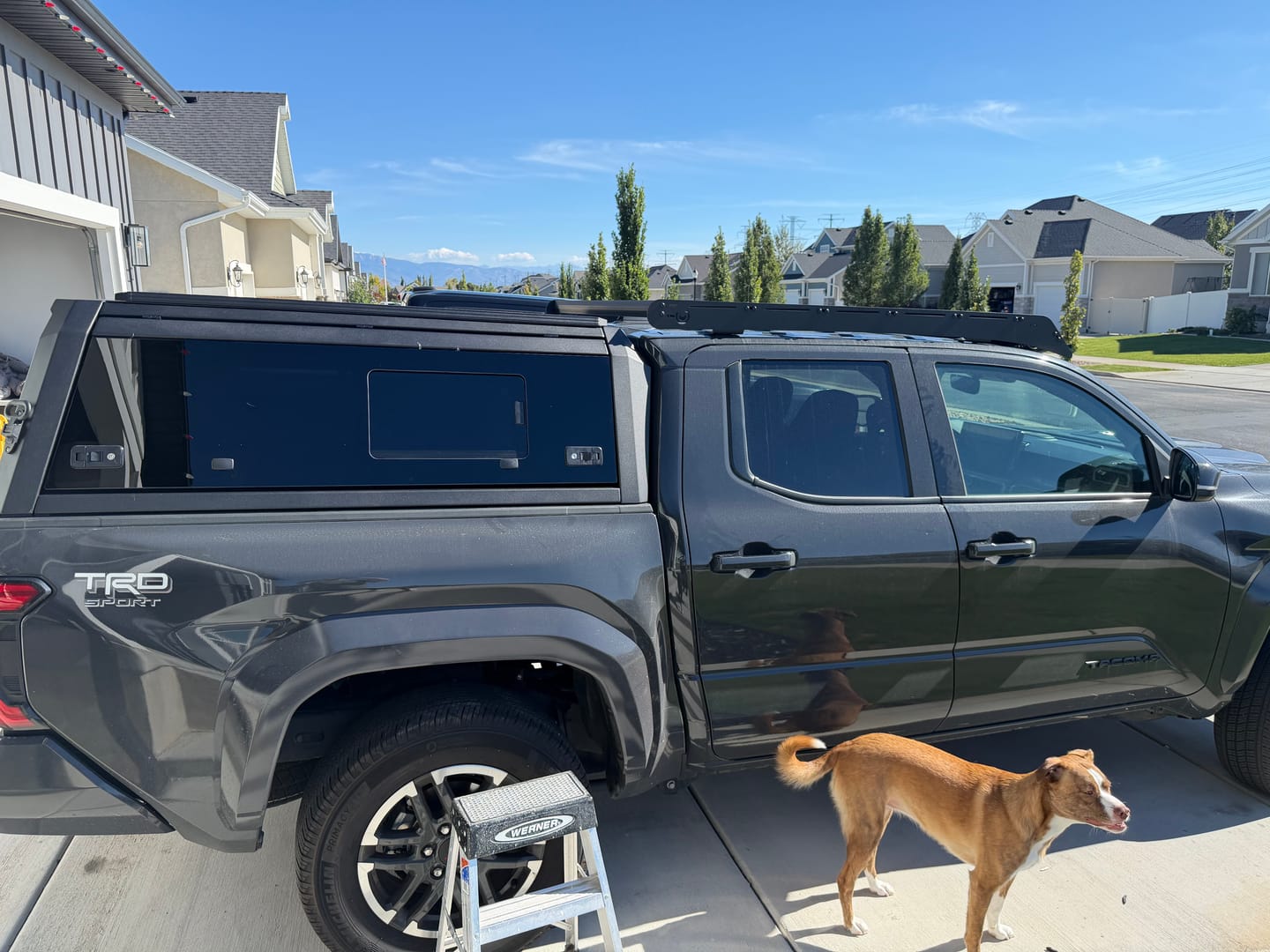 Customer photo review of OPENROAD Sliding Glass Side Truck Cap for Toyota Tacoma (2024-2026) – 5ft Bed