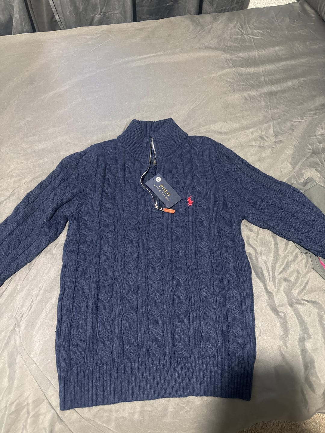 Customer photo review of Ralph Lauren Cable-Knit Cotton Quarter-Zip