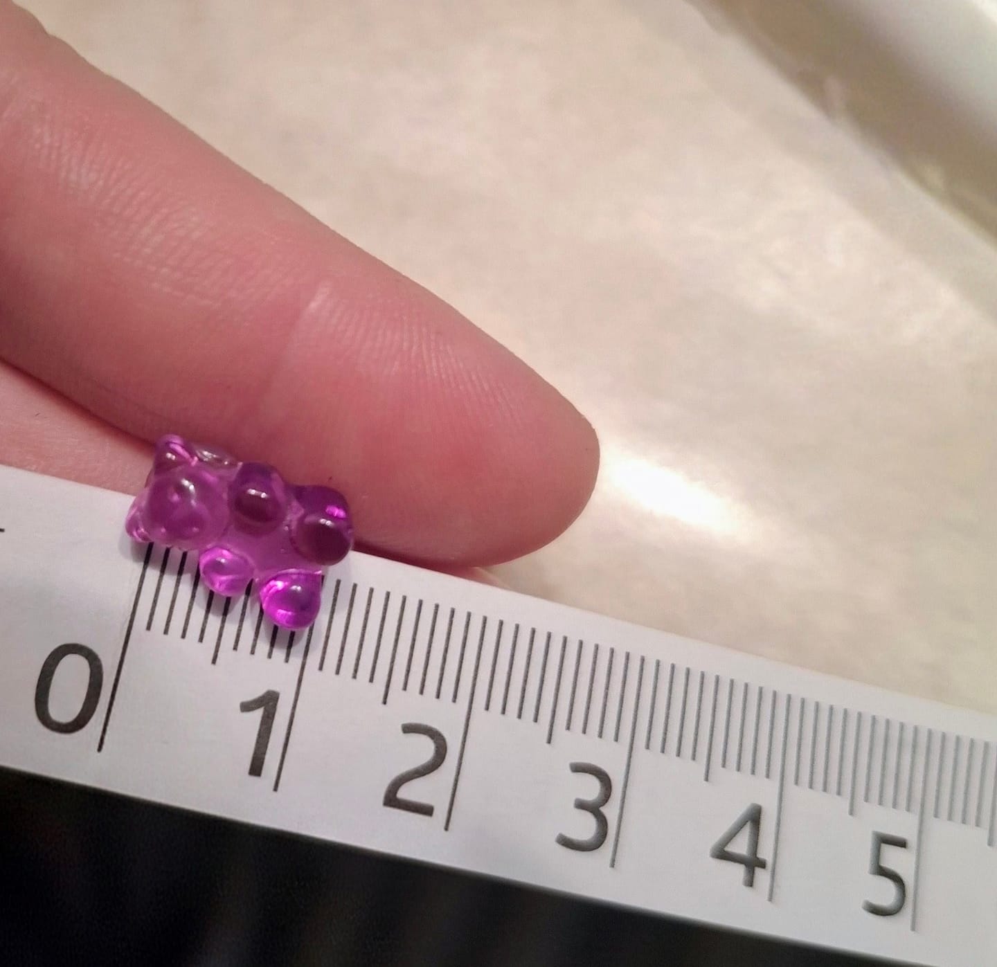 Customer photo review of Gummy Bear Studs Hypoallergenic Earrings for Sensitive Ears with Plastic Posts