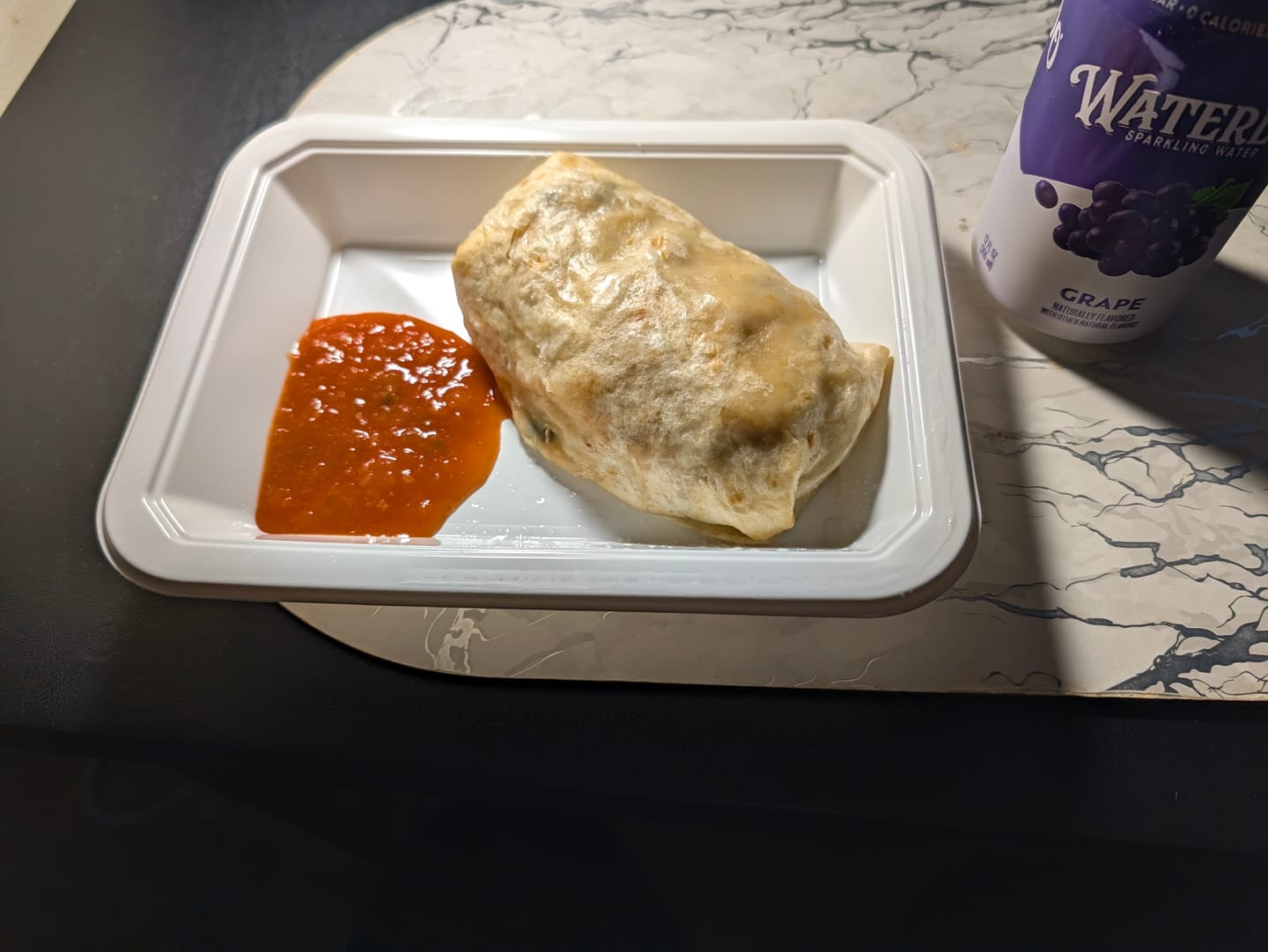 Customer photo review of Chicken & Beef Bacon Brunch Burrito