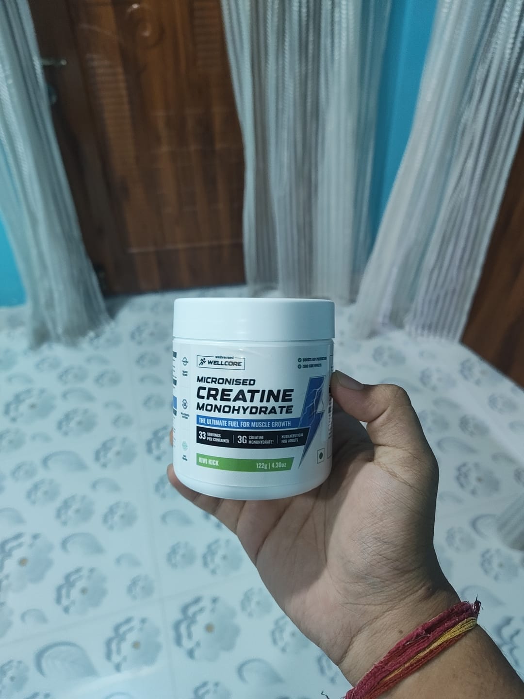 Customer photo review of Wellcore - Pure Micronised Creatine Monohydrate | Kiwi Kick (122g, 33 servings)