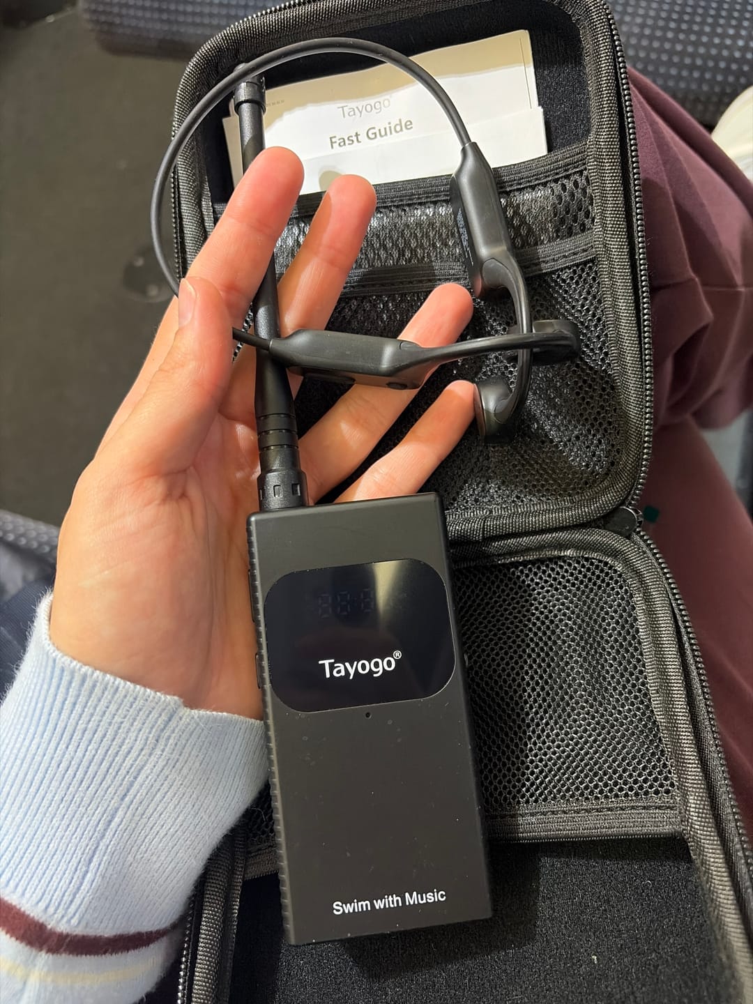 Customer photo review of Tayogo T6 + W25 Stream Swimming Combo | Bone Conduction Headphones for Spotify & Audible