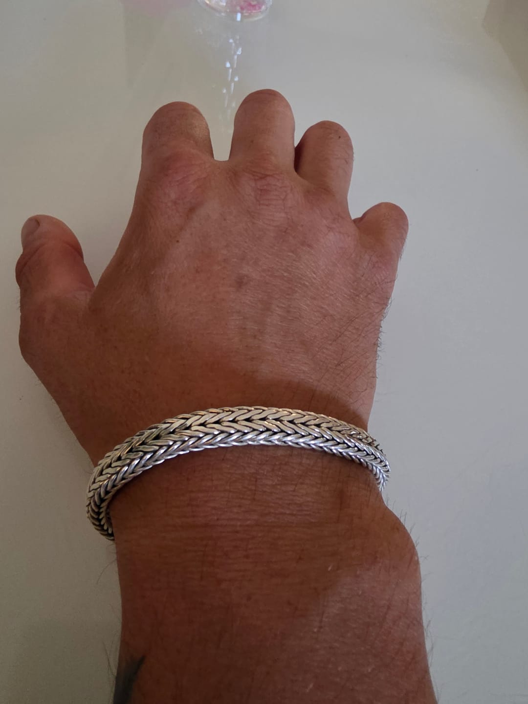 Customer photo review of Small & Big - צמידי כסף לגבר