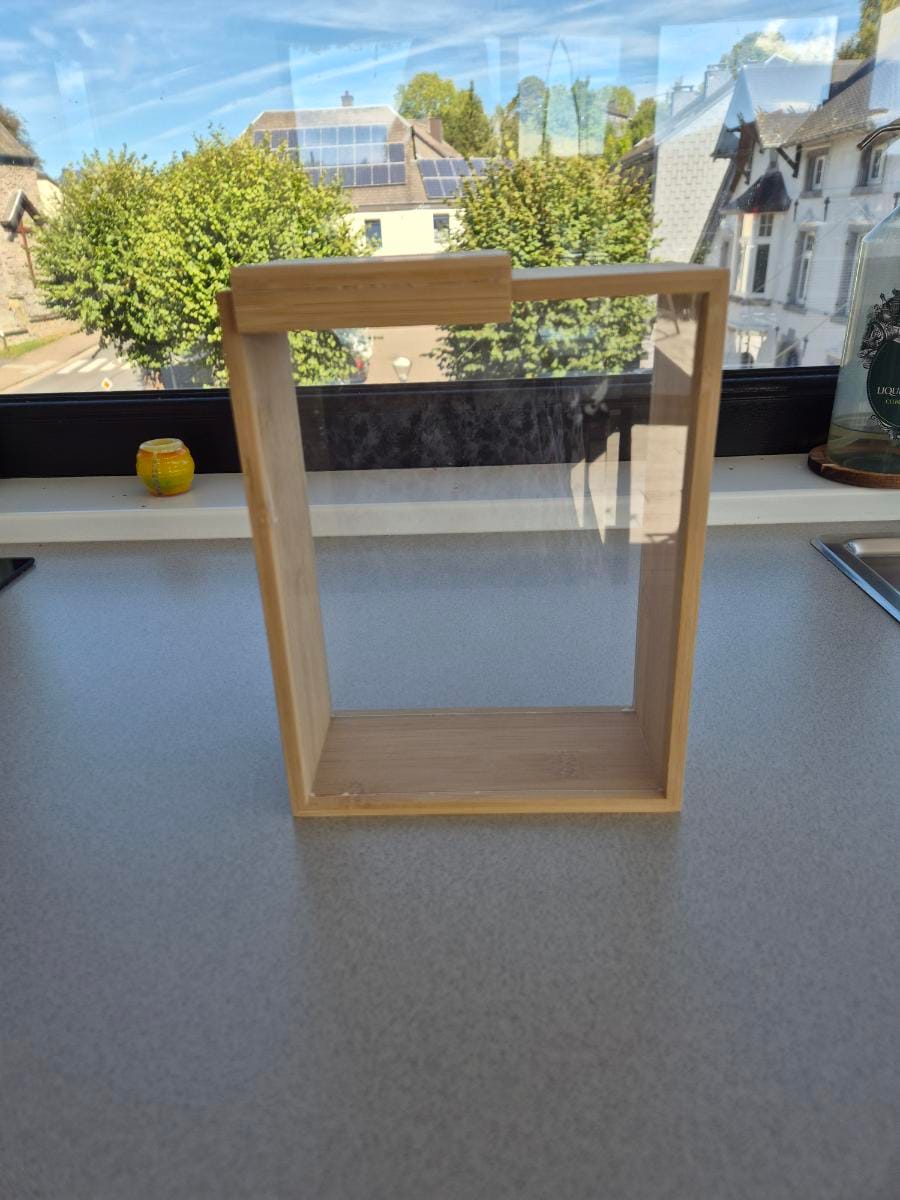 Customer photo review of Sliding Bamboo Wood Pasta Grain Storage Container