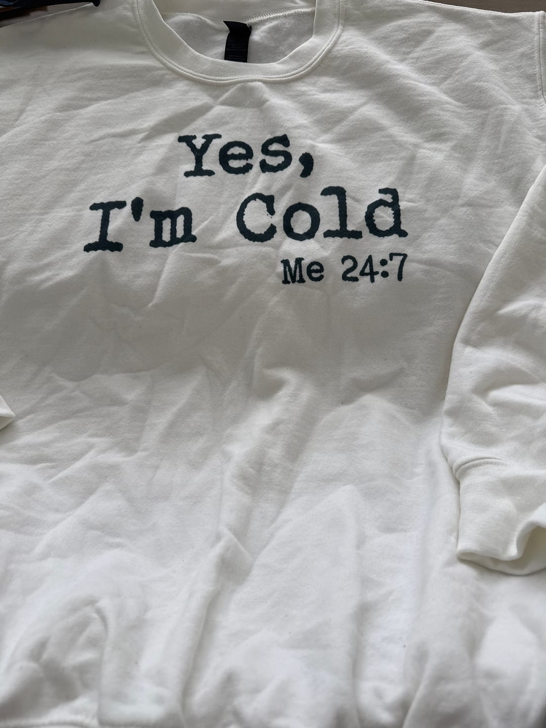 Customer photo review of Yes I'm Cold