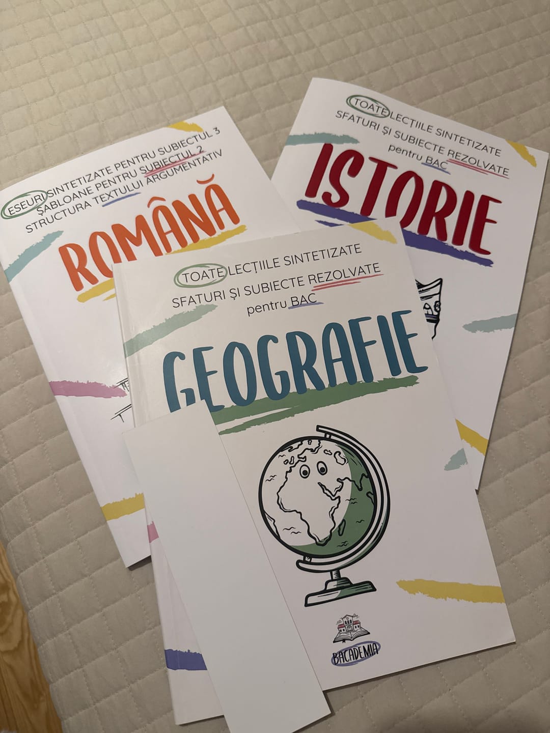 Customer photo review of Pachet Bacalaureat (Română + Istorie + Geografie) Bacademia