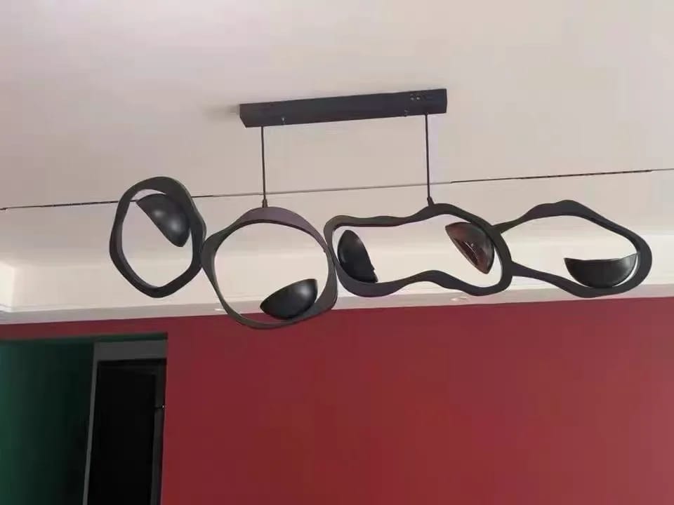 Customer photo review of Zevrani Abstract Iron LED Chandelier