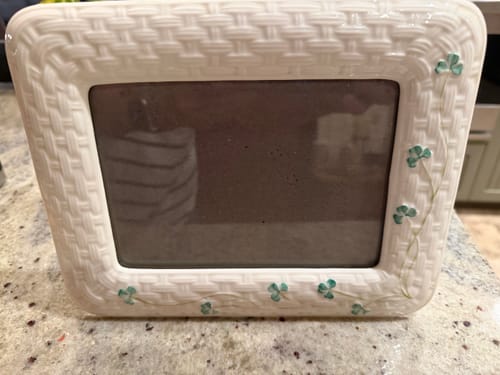 Customer photo review of Belleek Classic Shamrock Photo Frame