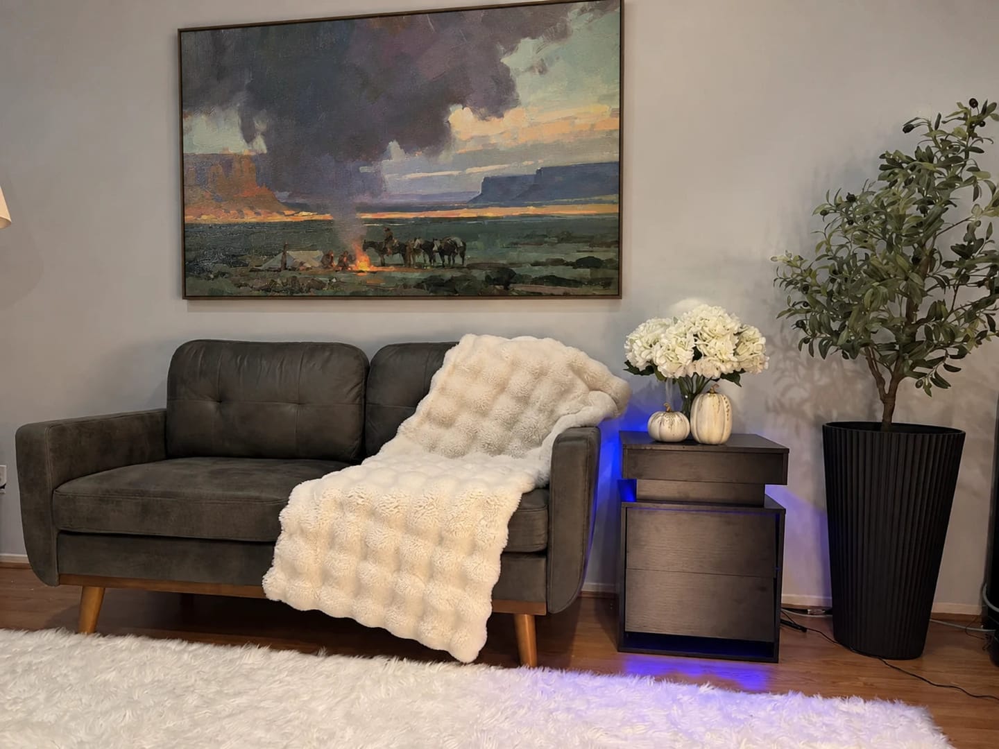 Customer photo review of Western Landscape Art｜Campfire Under the Desert Storm