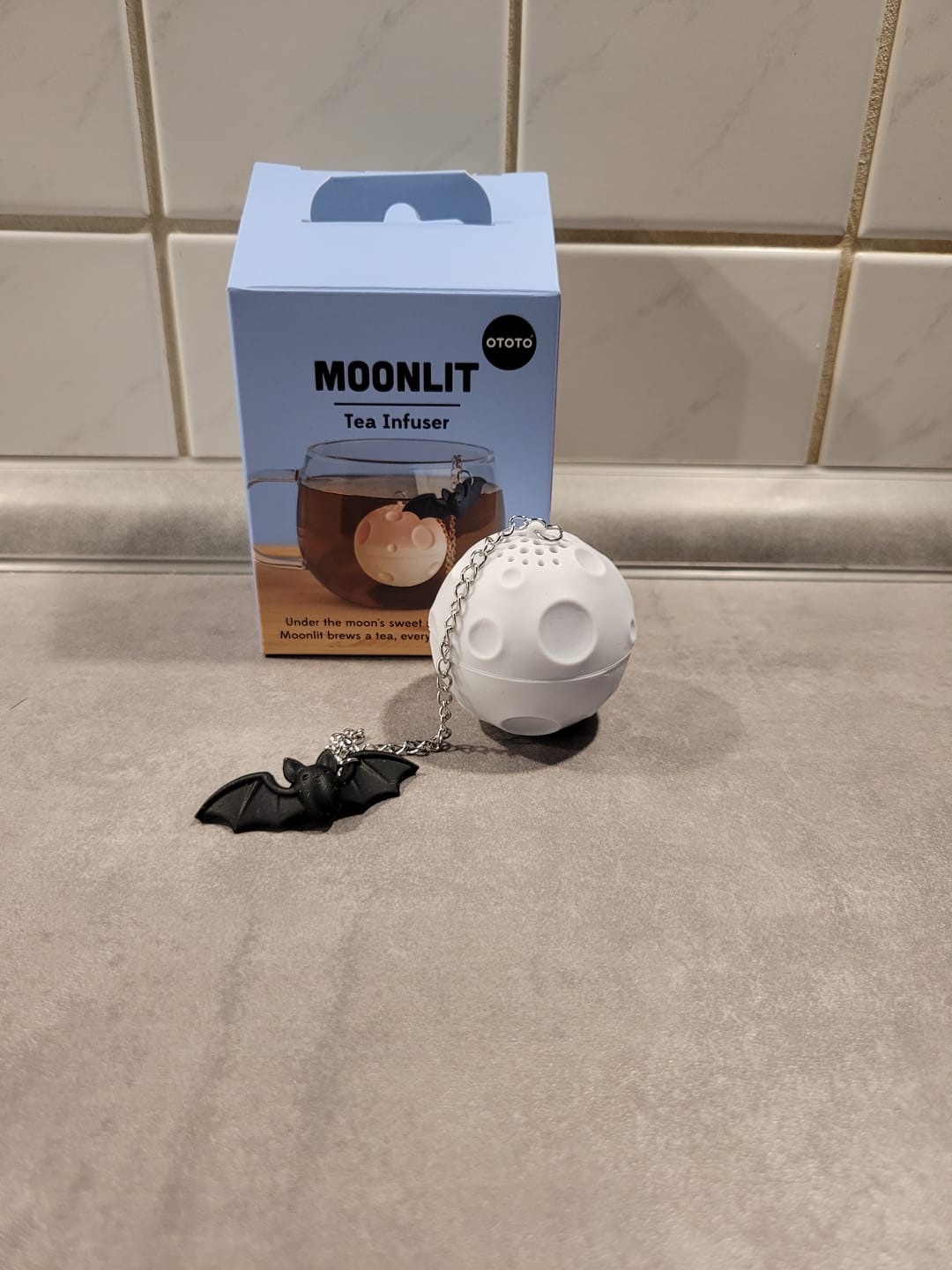 Customer photo review of Mond Tee Ei mit Fledermaus – Silikon Teesieb für losen Tee