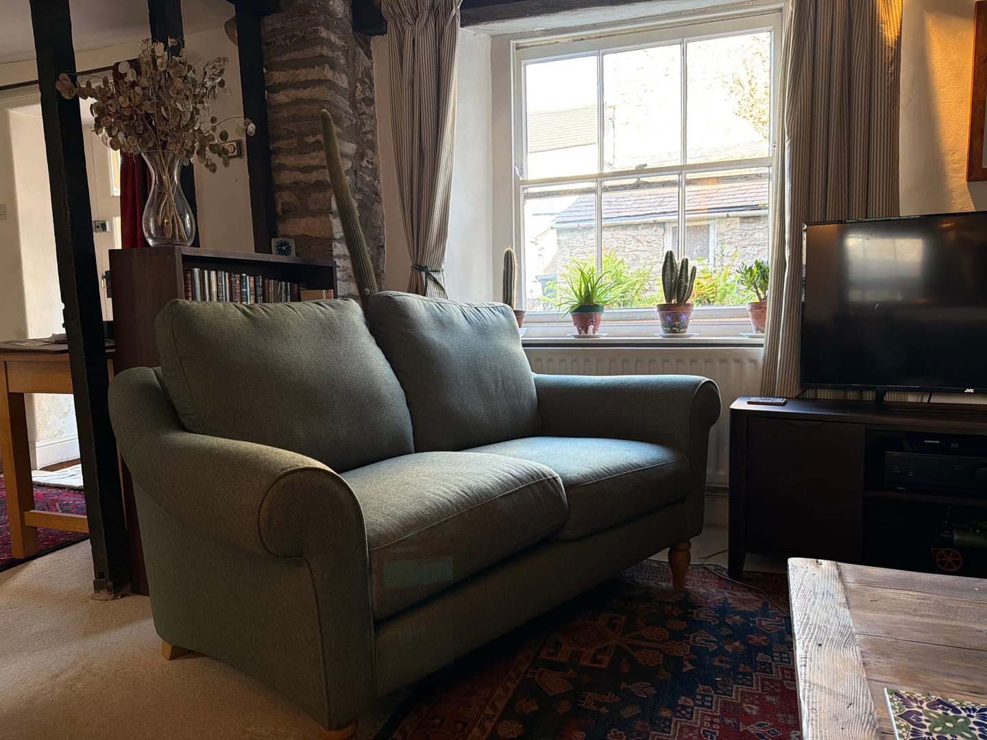 Customer photo review of Camber Small 2 Seater Sofa, Brushed Tweed Green