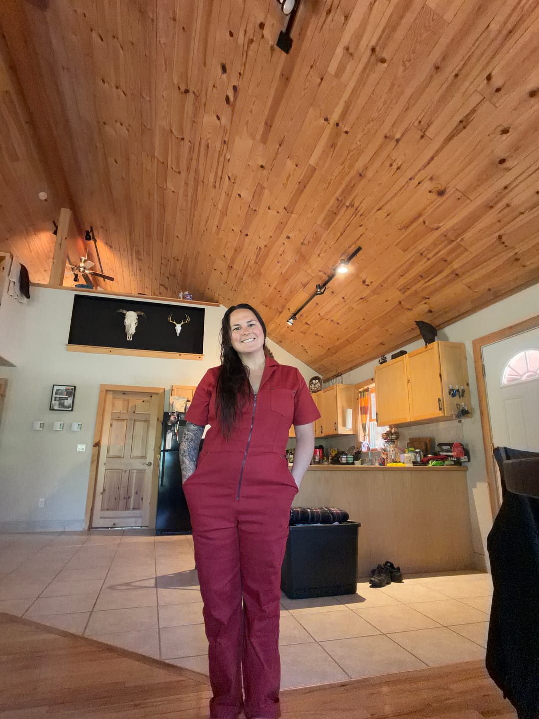 Customer photo review of Hell Crew Coverall - Red Rose