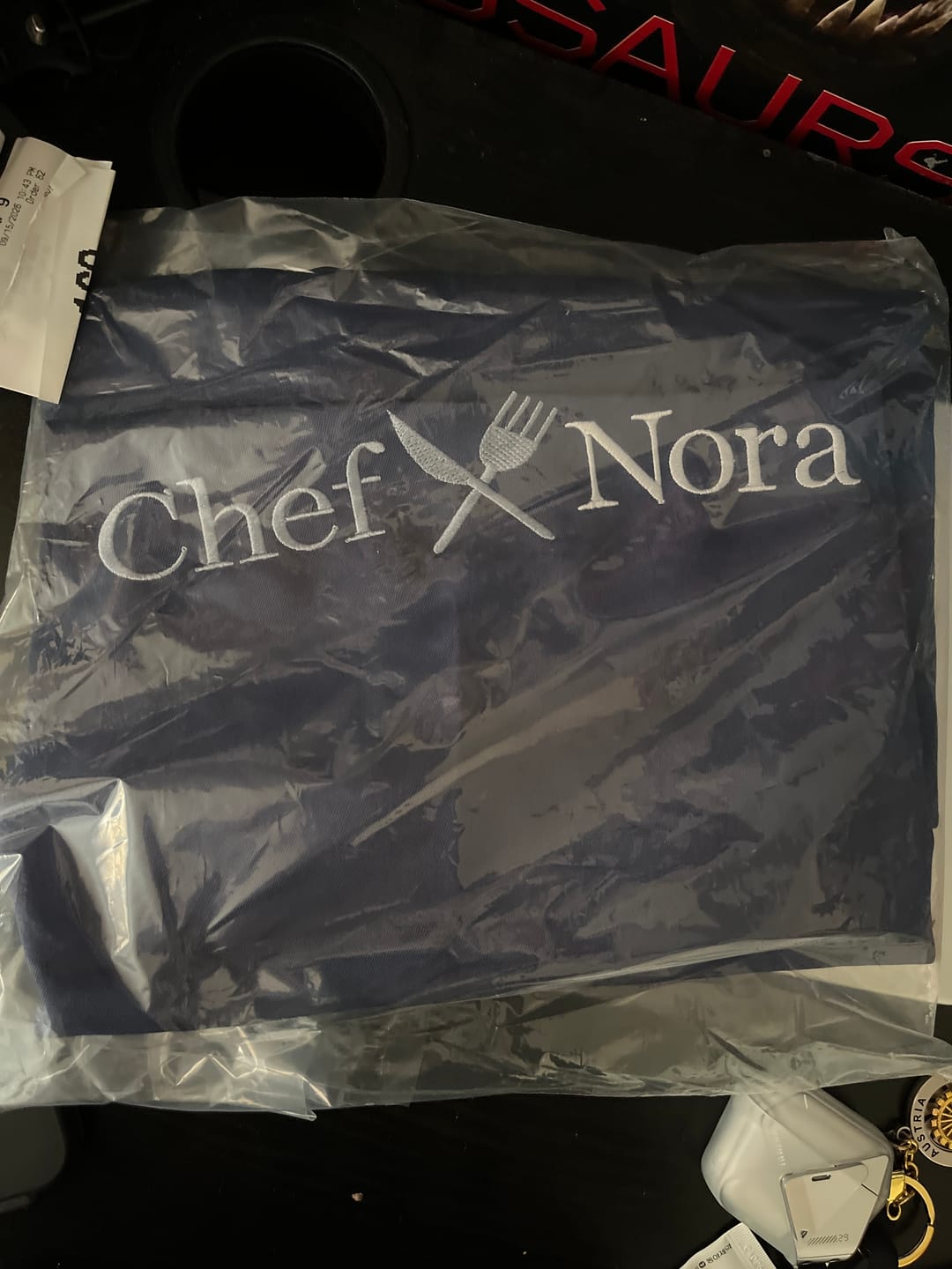Customer photo review of Personalized Embroidered Cooking Kitchen Apron with Name