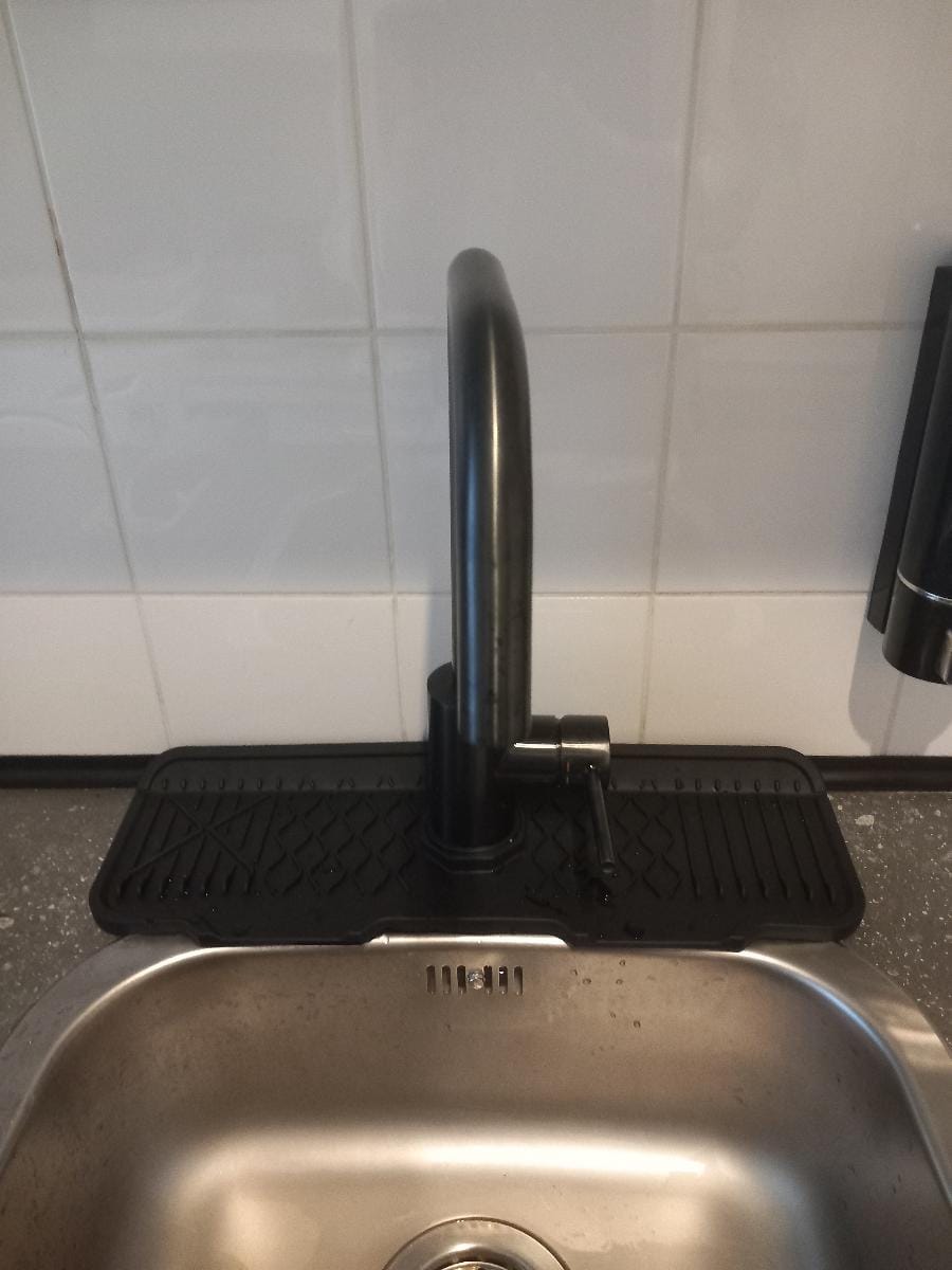 Customer photo review of Aqua Slope Rubber Faucet Sink Mat