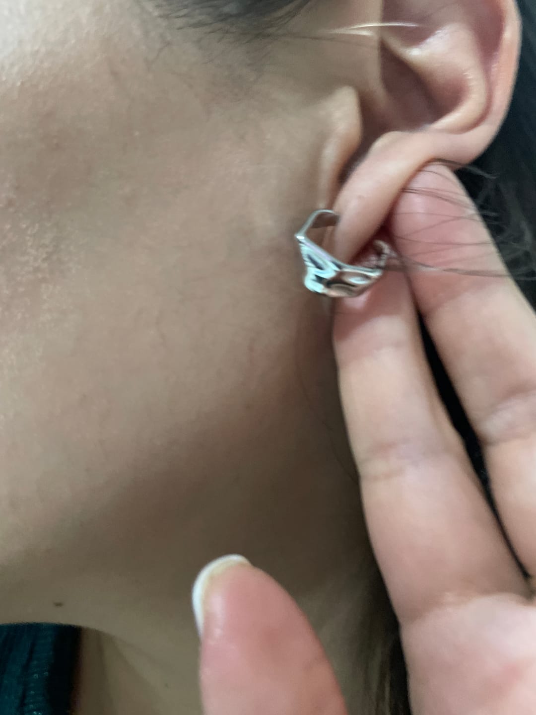 Customer photo review of Aretes Kata Plata