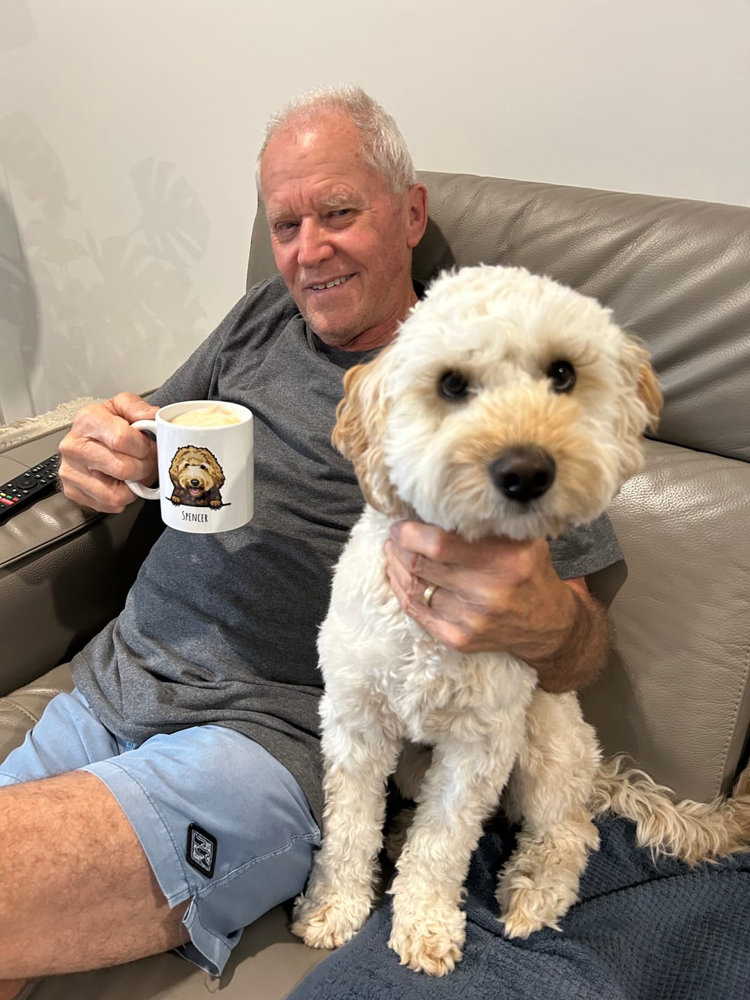 Customer photo review of Personalised Mug With Dog Or Cat - Happy Father's Day