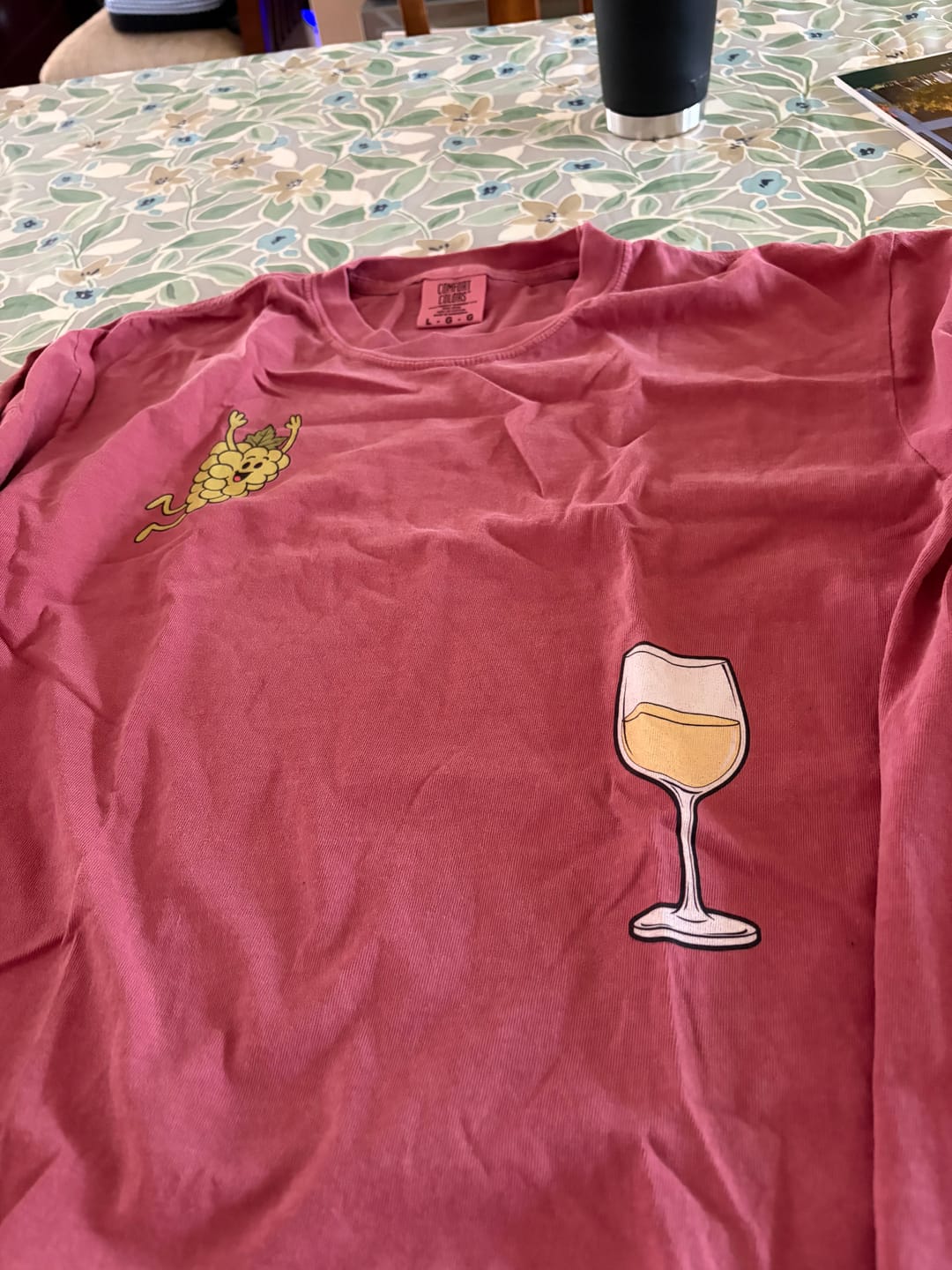 Customer photo review of White Wine Dive — Premium Tee