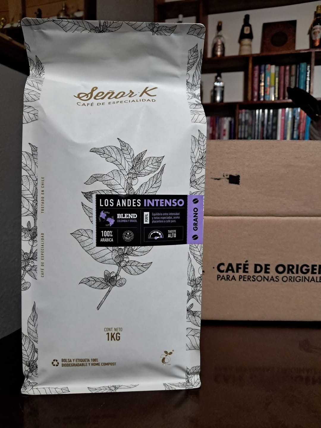 Customer photo review of Blend Los Andes Intenso Bolsa 1 KG | GRANO ENTERO