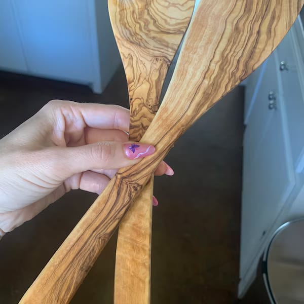 Customer photo review of Olive Wood Utensils Set