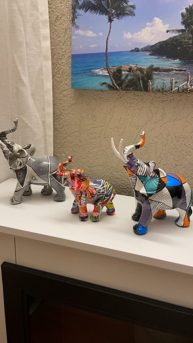 Customer photo review of Luxury Abstract Elephant Figurine