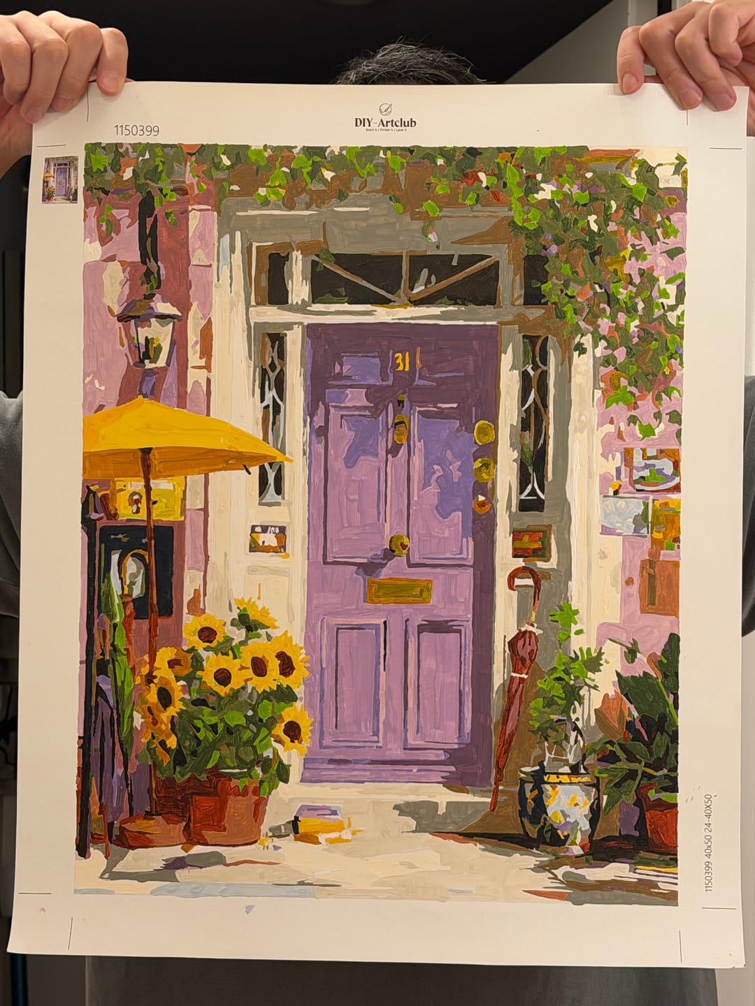 Customer photo review of Purple door | Paint by Number