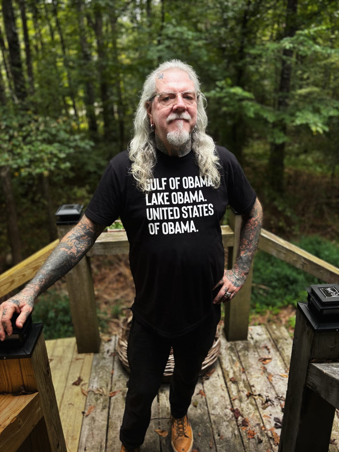 Customer photo review of Gulf of Obama. Lake Obama. The United States of Obama Unisex Tee