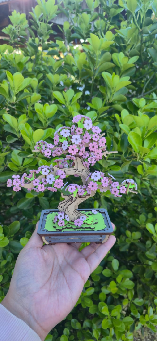 Customer photo review of Sakura Bonsai - Rompecabezas 3D - Maqueta de Madera Rolife