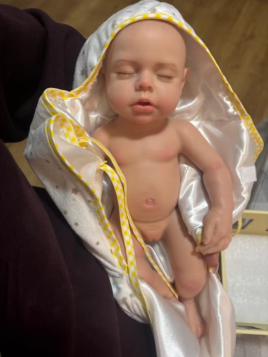 Customer photo review of Lucy — 16″ Realistic Silicone Sleeping Baby Doll
