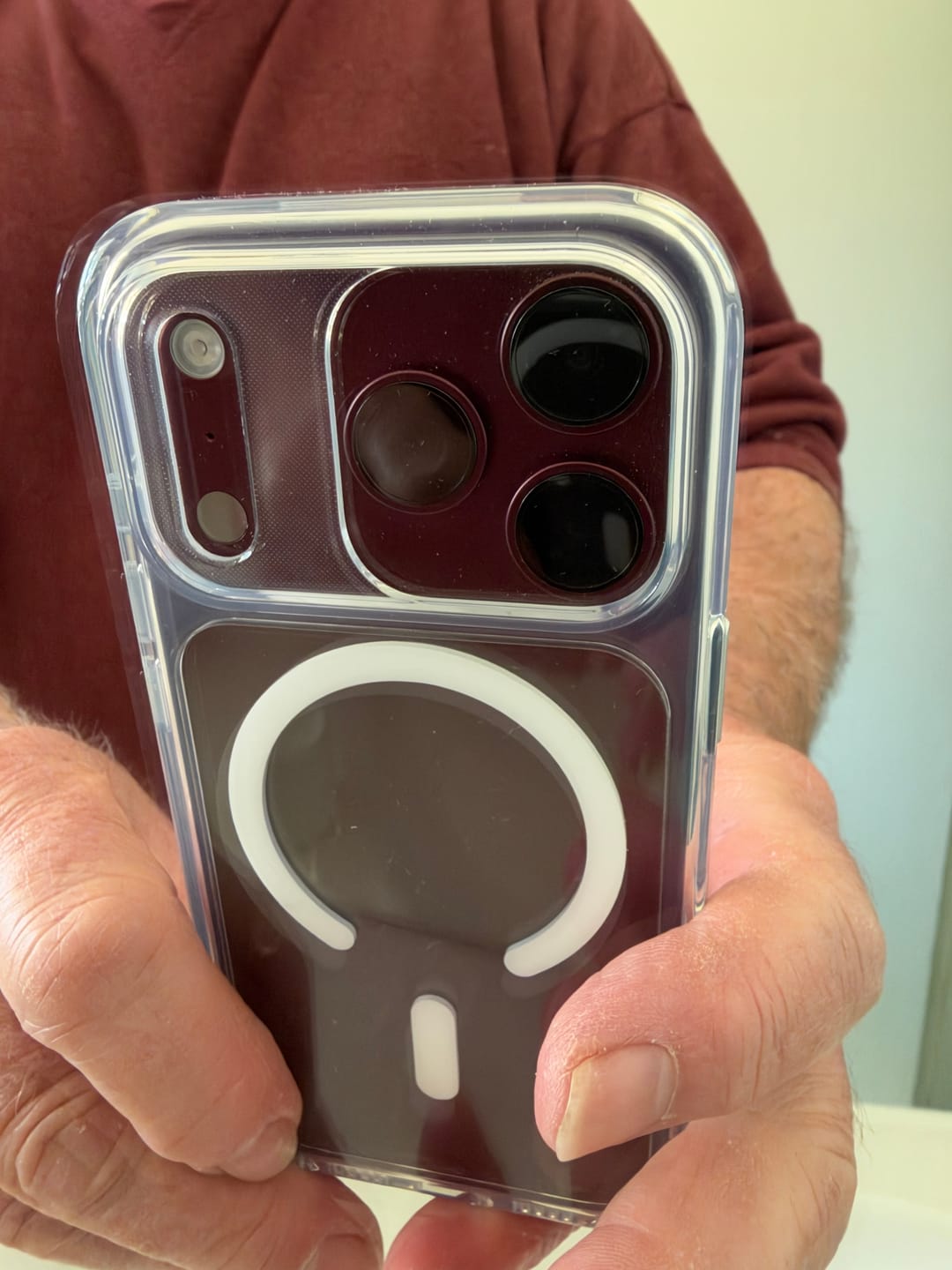 Customer photo review of Military Protection MagSafe Clear Case for iPhone 18 Pro