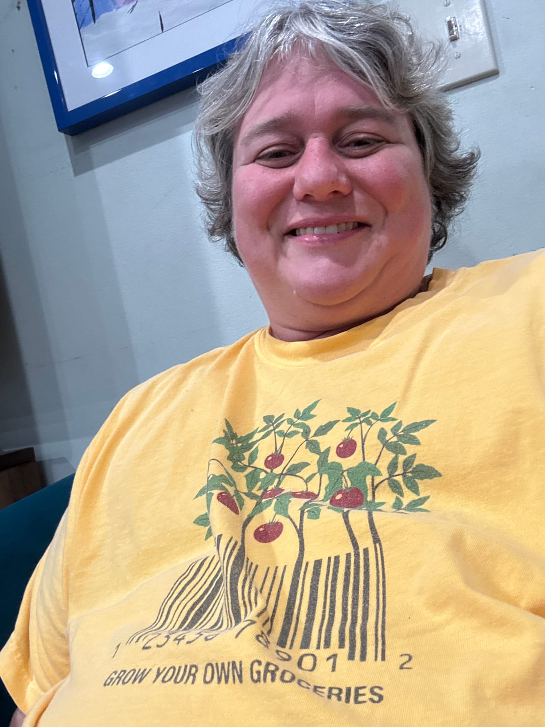 Customer photo review of Grow Your Own Groceries T-Shirt