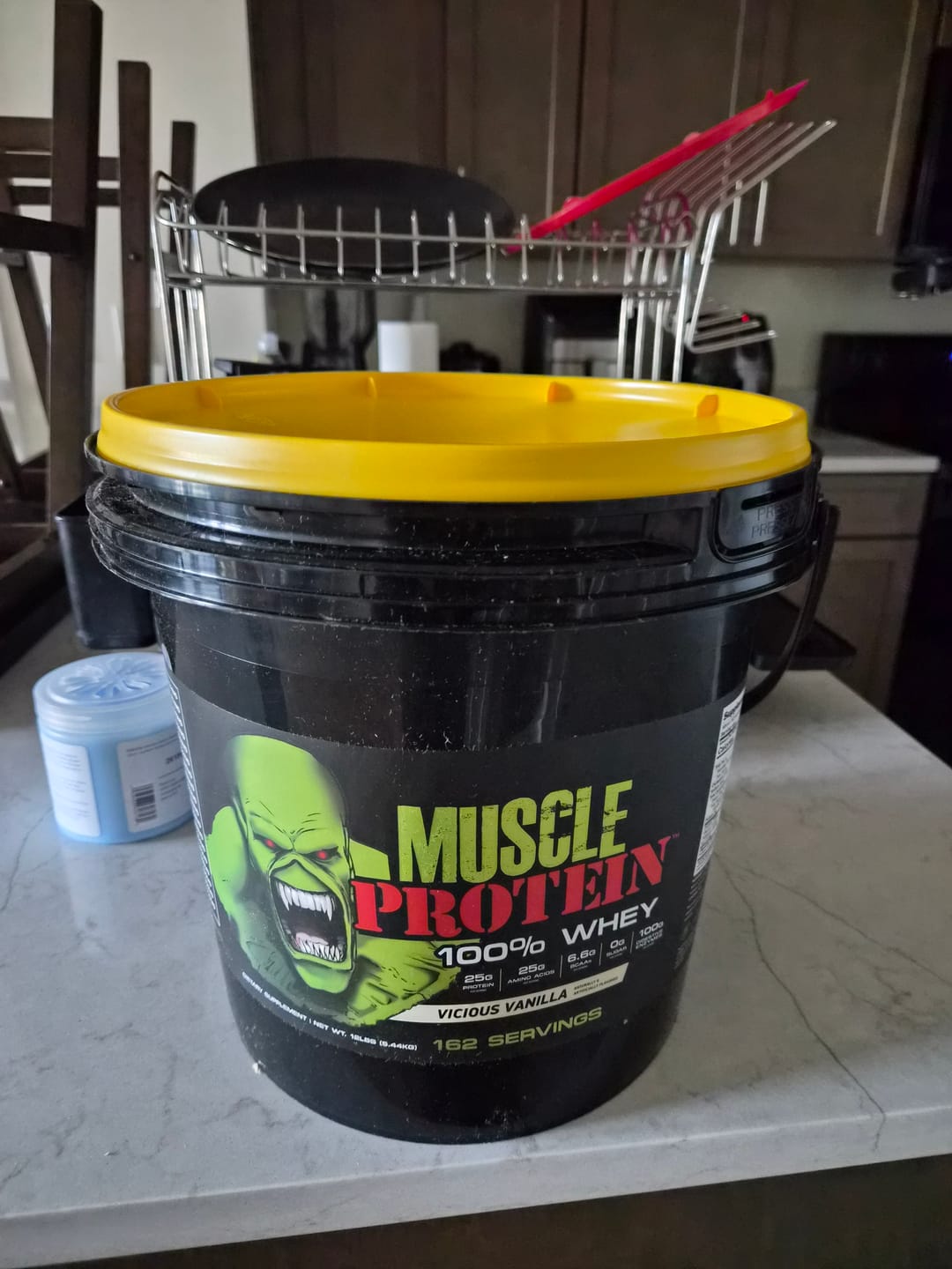 Customer photo review of Whey Protein Powder Bucket