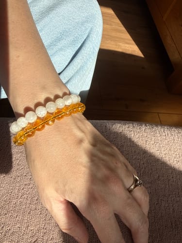 Customer photo review of Citrine Healing Bracelet for Abundance and Fortune