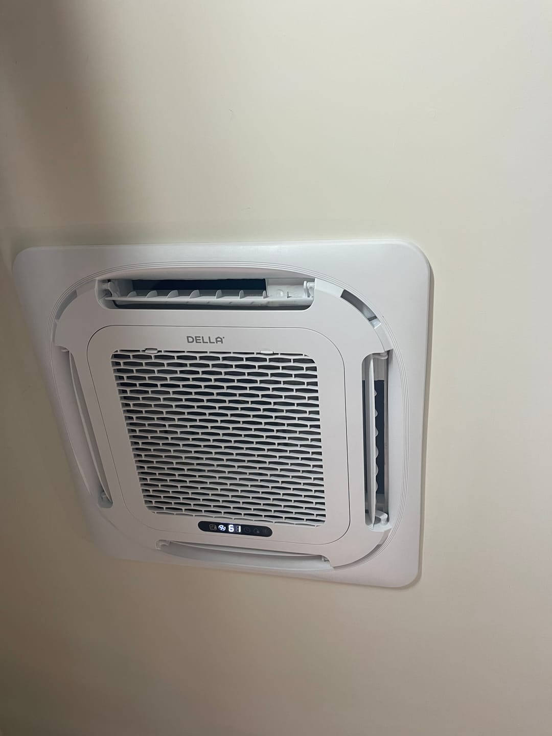 Customer photo review of DELLA 18,000 BTU 20.5 SEER2 Ceiling Cassette Ductless Mini Split AC - Up to 1000 Sq.Ft.