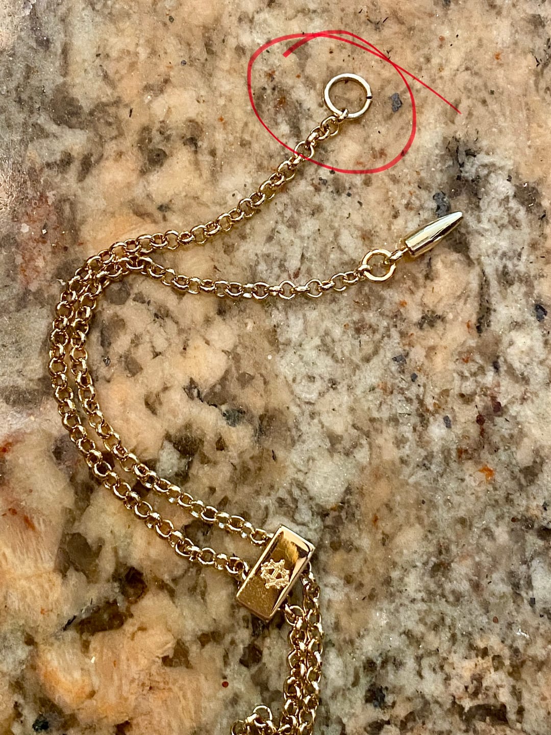 Customer photo review of Mercer Slider Tennis Necklace