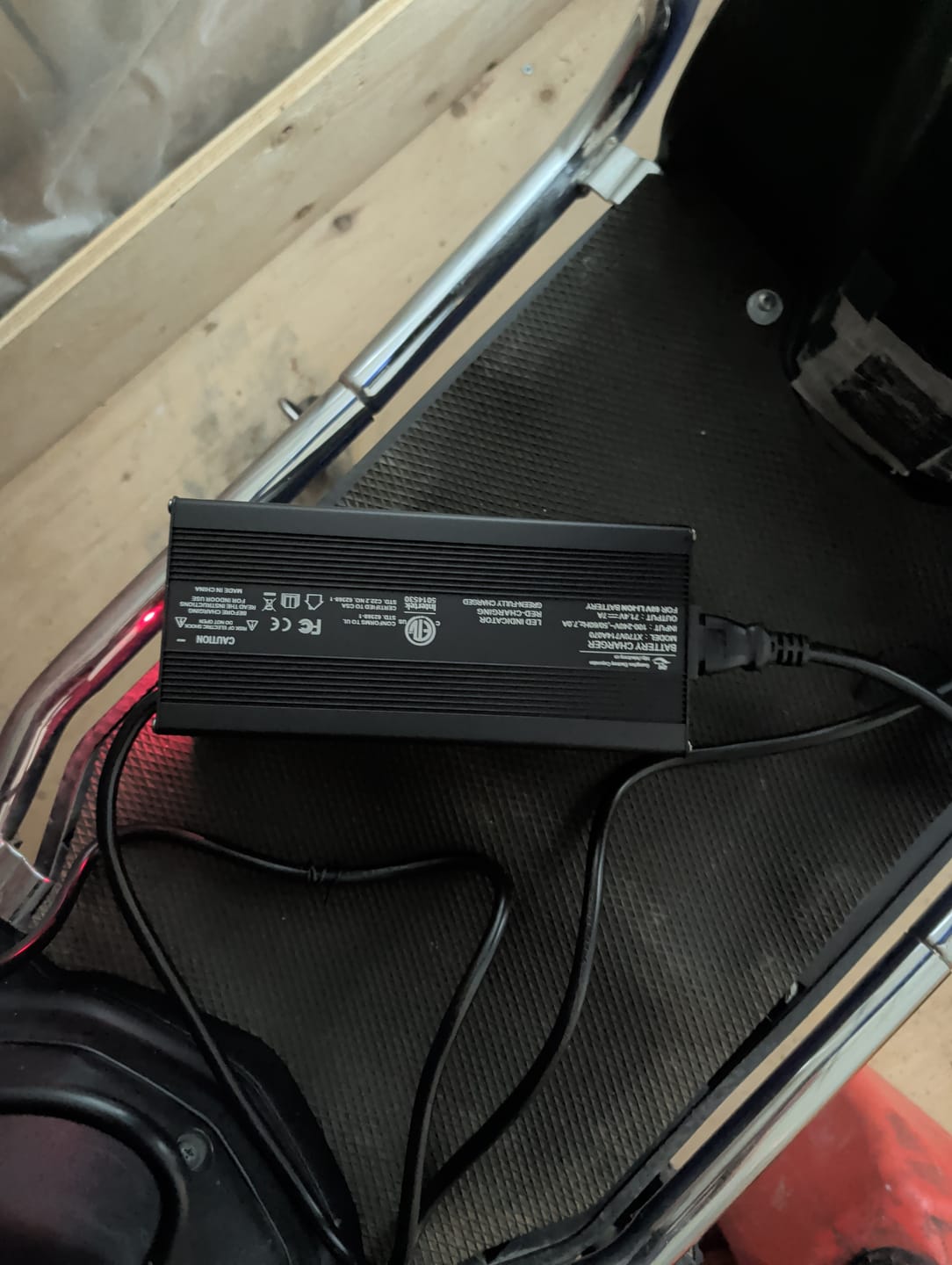 Customer photo review of 60V/7A Lithium E-Bike Charger - Universal PC Plug