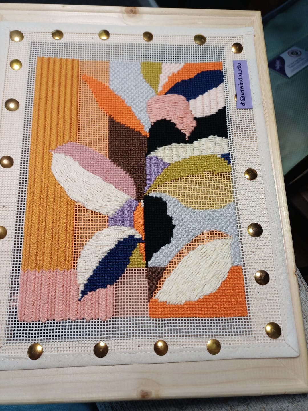 Customer photo review of Color Garden Needlepoint Kit